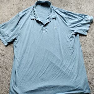 Travis Mathew Polo Shirt Mens 3XL Blue Golf Stretch Performance Casual